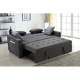 thumbnail image 3 of William Modern Gray Fabric Sleeper Sofa with 2 USB Charging Ports and 4 Accent Pillows, 3 of 7