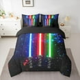 thumbnail image 2 of jejeloiu Lightsaber Fashion Games 7-Piece Twin Bedding Sets,Galaxy Starry Sky Bedding Comforter Set,Red Blue Green Sheet Sets For Teens,Luxury Bedroom Decor Reversible, 2 of 8
