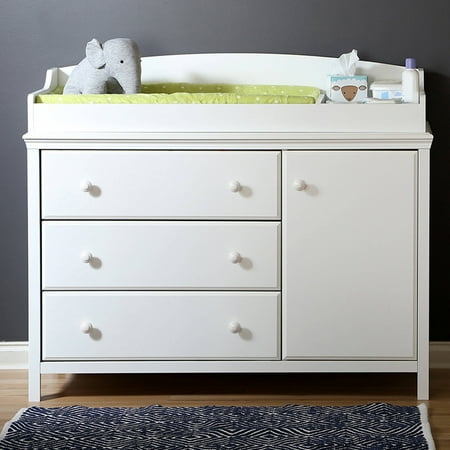 South Shore Cotton Candy Changing Table with Removable Top, Multiple Finishes