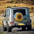 thumbnail image 3 of Fotbe Sky Golden Sunflower Field Spare Tire Cover Thickening Universal Fit for Jeep, Trailer, RV, SUV, Truck, Tough Tire Wheel Soft Cover-15 inch, 3 of 8