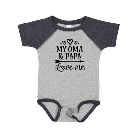 

Inktastic Oma and Papa Love Me Gift Baby Girl Bodysuit