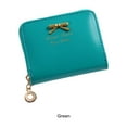 thumbnail image 3 of Tarjetero tipo billetera Minnieouse elegante y compacto para un fácil acceso Monedero pequeño y elegante de PU verde, 3 of 6