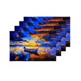 thumbnail image 4 of MKHERT Beautiful Beach Sky Sunset and Boat Painting Placemats Table Mats for Dining Room Kitchen Table Decoration 12x18 inch,Set of 4, 4 of 4