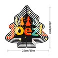 thumbnail image 2 of Stylish Metal Hanging Christmas Tree Wind Spinner - Colorful Concentric Circles & Silhouetted Dancers - Perfect for Garden Decor, 2 of 7