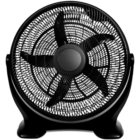 1 pc Simple Deluxe 20 Inch 3-Speed Plastic Floor Fans Oscillating Quiet for Home Commercial, Residential, and Greenhouse Use, Outdoor/Indoor, Black