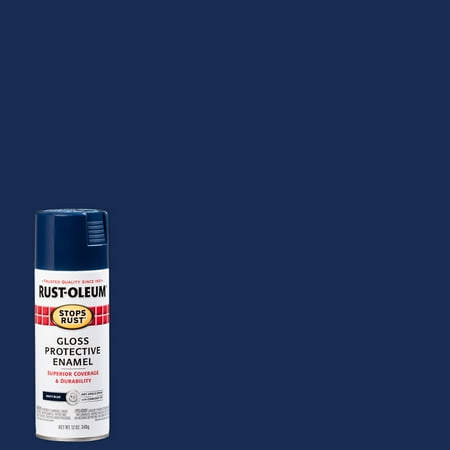 Navy, Rust-Oleum Stops Rust Gloss Protective Enamel Spray Paint, 12 oz, 6 Pack