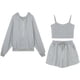thumbnail image 3 of Ropa De dormir De 3 piezas para mujer, conjuntos De pijama, Camisón con pantalones cortos, ropa para el hogar, 2020, 3 of 4