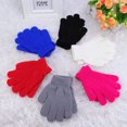 thumbnail image 4 of HLONK 6 Pairs Kids Gloves Winter Warm Gloves Colorful Gloves Cold Protection Gloves for Children (Random Color), 4 of 6