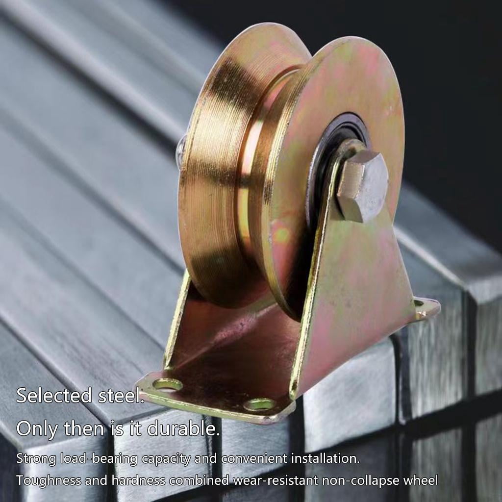 CEORPER 1.2in V Groove Wheel Pulley Sliding Gate Wheel Heavy Duty Caster Rigid Track Roller Rolling Gate Wheels Electroplated
