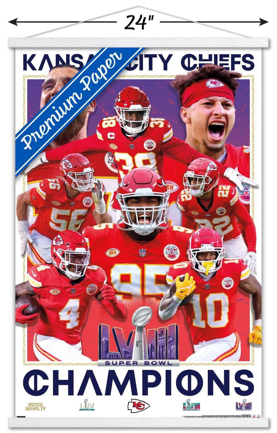 NFL Kansas City Chiefs - Super Bowl LVIII Champions Wall Poster