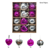 Hvmvliv Colored Glass Mirror Ball Wedding Stage Party Decorations Christmas Ornaments Reflective Spheres Purple