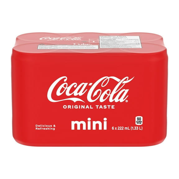 Coca-Cola Cans, 222 mL, 6 Pack