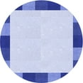 thumbnail image 1 of Ahgly Tapis Rond Lavable en Machine Intérieur Transitionnel Bleu Céleste, 4 Pieds Rond, 1 of 7