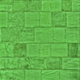 thumbnail image 1 of Ahgly Company Indoor Square Patterned Neon Green Area Rugs, 5' Square, 1 of 6