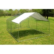 10x10ft Walk In Large Metal Chicken Coop Run Backyard Hen House Poultry Rabbit Cage Cover