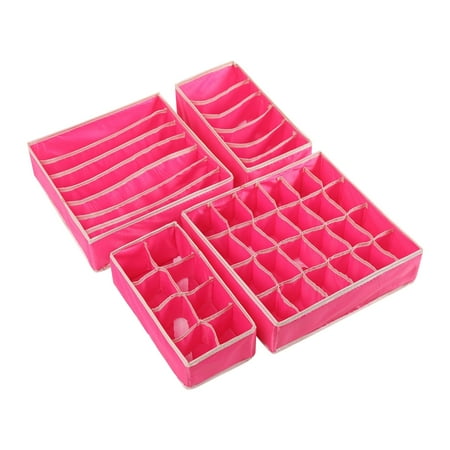 

Bzoosio 4 Pack Closet Underwear Organizer Drawer Divide by for Underwear Bras Socks Ties