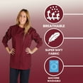 thumbnail image 2 of Women's Warm Up Medical Scrub Jacket (Burgundy, Small), 2 of 7