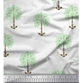 thumbnail image 1 of Soimoi Poly Georgette Fabric Tree Block Print Fabric by Yard 42 Inch Wide, 1 of 1