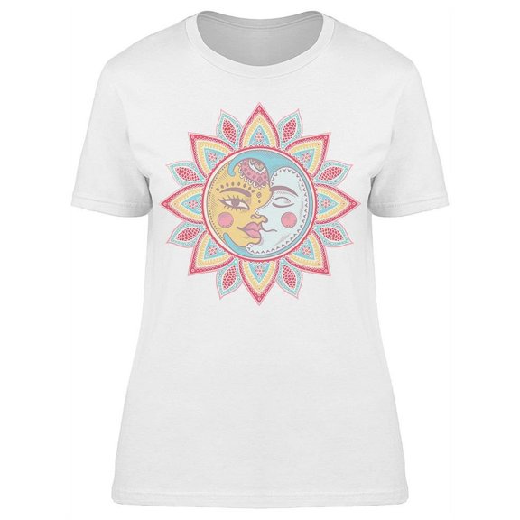 Moon And Stars Vintage T-Shirt Women -Image by Shutterstock, Female 3X-Large