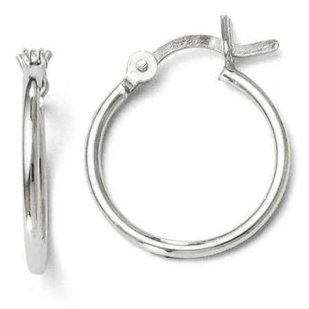 FJC Finejewelers Sterling Silver Polished Hinged Hoop Earrings Female Adult