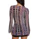 thumbnail image 4 of Txlixc - Camiseta de manga larga para mujer, informal, a la moda, con estampado a cuadros, cuello redondo, ajustado, con botones Txlixc  Moda, 4 of 9