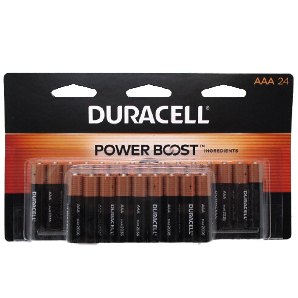 Duracell 24 AA alkaline, 24 AAA alkaline Batteries, 2032 Lithium Battery 9 Count, Child Safety Features, Compatible with Apple AirTag, Key Fob, and Other Devices.