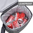thumbnail image 5 of Tirrinia Large Insulated Lunch Bag for Women Men , Oxford Leakproof Thermal Lunch Box Work School,Cooler Lunch Bag Container Picnic Tote, 10.5L/ 20 Can Capacity, 5 of 7