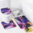 thumbnail image 4 of Abstract Oil Painting 4 Piece Shower Curtain Sets, with Non-Slip Rugs, Toilet Lid Cover And Bath Mat, for Bathroom Decor Set, 4 of 8