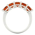 thumbnail image 5 of 2.5 ct Brilliant Princess Cut Simulated Red Diamond 18K White Gold Eternity Band SZ 4.25, 5 of 6