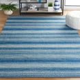 thumbnail image 2 of SAFAVIEH Kilim Leon Striped Cotton Area Rug, Grey/Blue, 3' x 5', 2 of 9