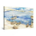 thumbnail image 1 of Startonight Canvas Wall Art Landscape - Blue Seascape Decor and Beach Painting - Large Framed 32" x 48", 1 of 6