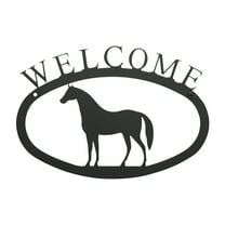 Home Wall Decorative Indoor Black Horse - Welcome Sign Small