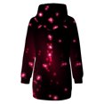 thumbnail image 4 of Vestido suelto de manga larga con capucha y bolsillo con estampado de corazón para mujer a la moda Pompotops  hdfakjf2280, 4 of 4