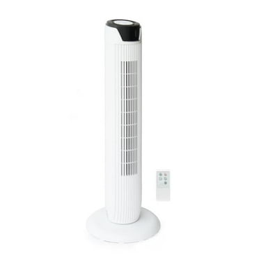 36 in. Tower Fan with Remote & Timer, White