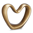 thumbnail image 1 of Bouclair Gold Decorative Ceramic Heart Medium, 1 of 10