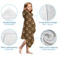 thumbnail image 7 of Paw Prints Hooded Bath Towel，50"x30" for Ages 3 To 12 Kids, Quick Dry Lightweight Soft Microfiber Hood Beach Towel Cover Up for Kids, 7 of 7