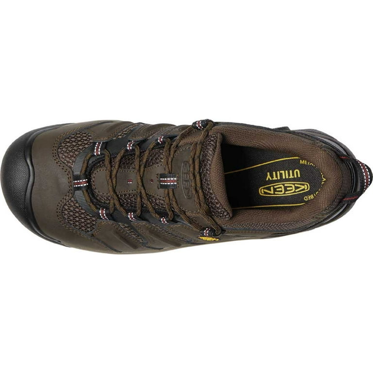 Men's KEEN Utility Lansing Low Steel Toe Work Shoe Cascade Brown