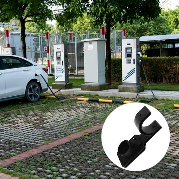 MUSEYA Ev Charger Cable Holder Black Wall Mounted for Convenient Charging Access