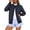 Navy Blue, variant on NAYTOAO Women's Polka Dot Cardigan Sweater, Crew Neck Button Down Long Sleeve Knit Open Front Casual Outerwear for Fall Winter