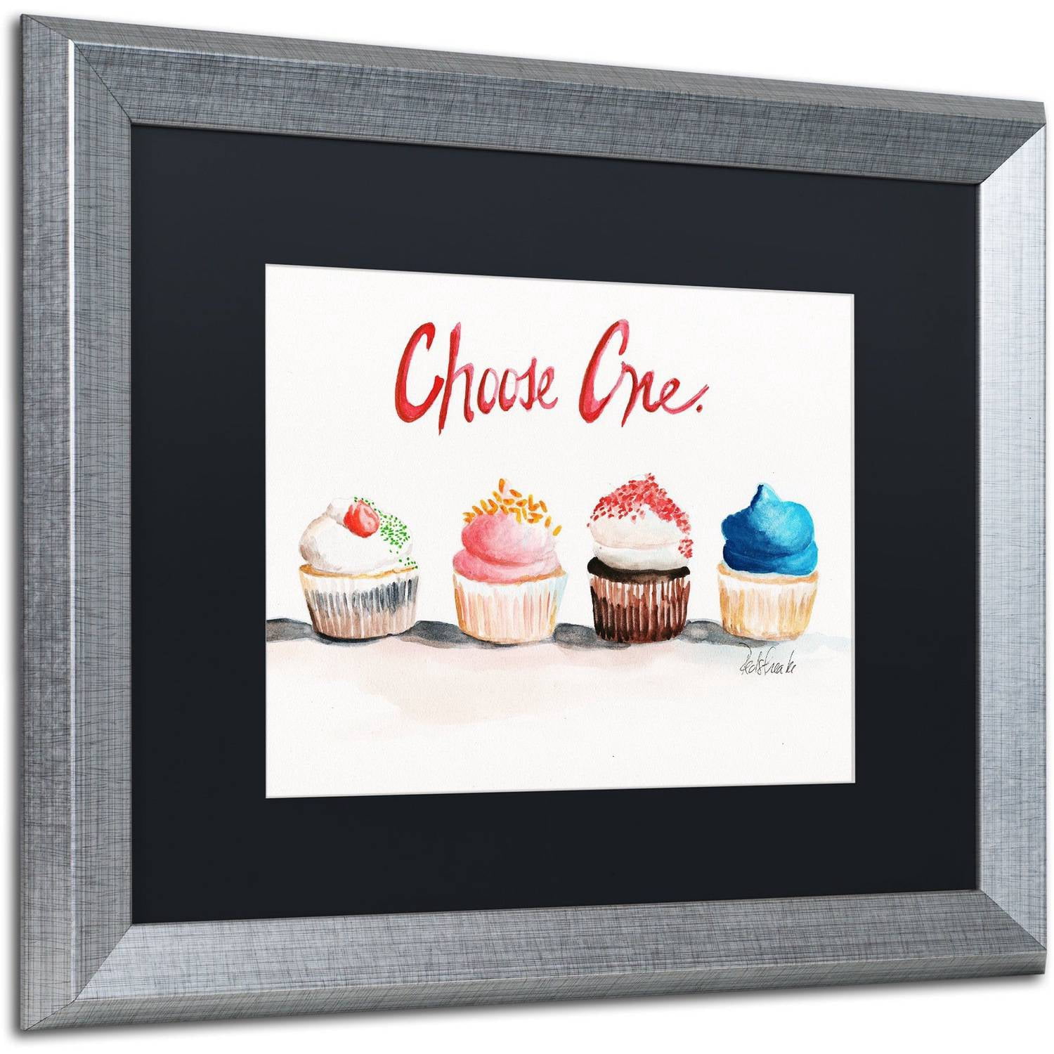 Trademark Fine Art "Dans la Ferme Cow" Canvas Art by Jennifer Redstreake Black Matte, Silver Frame