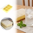 thumbnail image 2 of Food Grade Silicone Ice Cube Tray with Lid 6 Grid for Freezing Beverage, Beige, 2 of 6