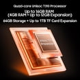 thumbnail image 6 of OSCAL FLAT 3C Unlocked Cell Phone,Android 16 Phone with 6.56" HD+ Display,5000mAh Battery,16(4+12)+64GB/1TB Expandable,32MP Rear Camera,IP54,DokeOS 5.0,Orange, 6 of 11