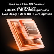 OSCAL FLAT 3C Unlocked Cell Phone,Android 16 Phone with 6.56 HD+ Display,5000mAh Battery,16(4+12)+64GB/1TB Expandable,32MP Rear Camera,IP54,DokeOS 5.0,Orange