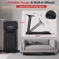 thumbnail image 2 of Treadmill with 8% Incline, Portable Treadmills for Home with Handle, Foldable Treadmills with 265 Lbs Capacity, 3.0HP Treadmill with 4 Adjustable Support Feet, 2 of 12