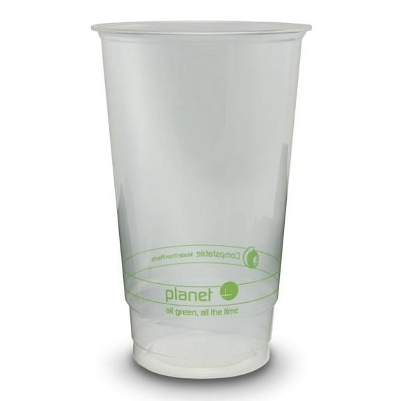 StalkMarket® Planet  Compostable Cold Cups, 24 Oz, Clear, Pack Of 1,000 Cups