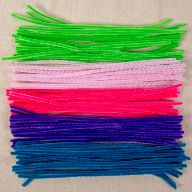 Krafty Kids Pastel Spring Colors Fuzzy Craft Sticks Pipe Cleaners 40 Count  12 Inches Long
