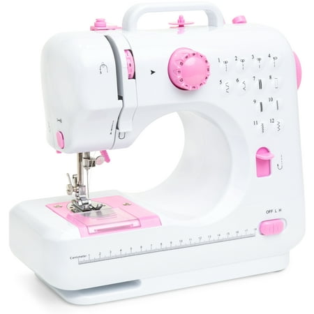BCP 6V Compact Sewing Machine w/ 12 Stitch Patterns, Sewing Light, Drawer, Foot Pedal -