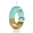 thumbnail image 1 of Goleeg Birthday Candles Number 0 Candle,Handmade Shell Candle Cake Topper, Beach Theme Finding Birthday Party Favors Decorations, 1 of 6