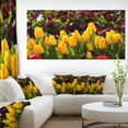 thumbnail image 1 of Beautiful Yellow Tulips Garden - Large Flower Canvas Art Print, 1 of 3