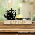 thumbnail image 2 of Craftnamesign Custom Wooden Pirate Ship Desk Name Plate, Ship Metal Nameplate, Desk Office Decor, 2 of 5